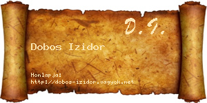 Dobos Izidor névjegykártya